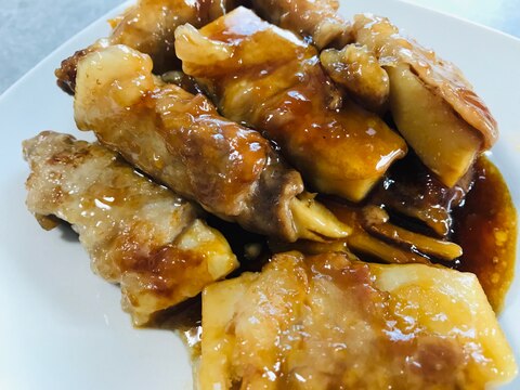 簡単！たけのこの豚肉巻き照焼き風♫